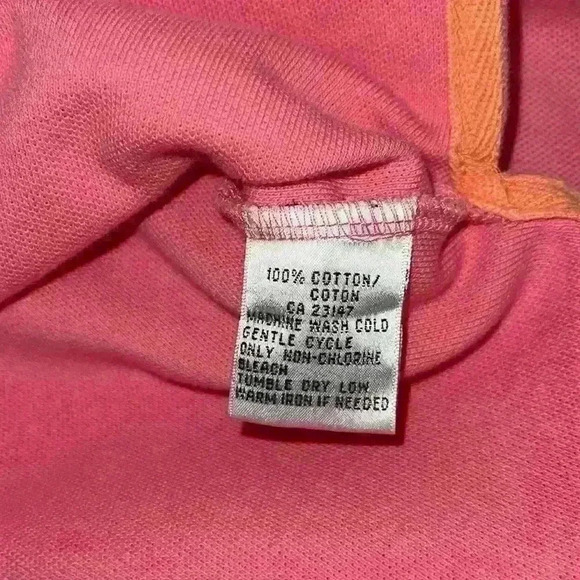 Talbots shirt dress with collar pink orange size L - Picture 7 of 8